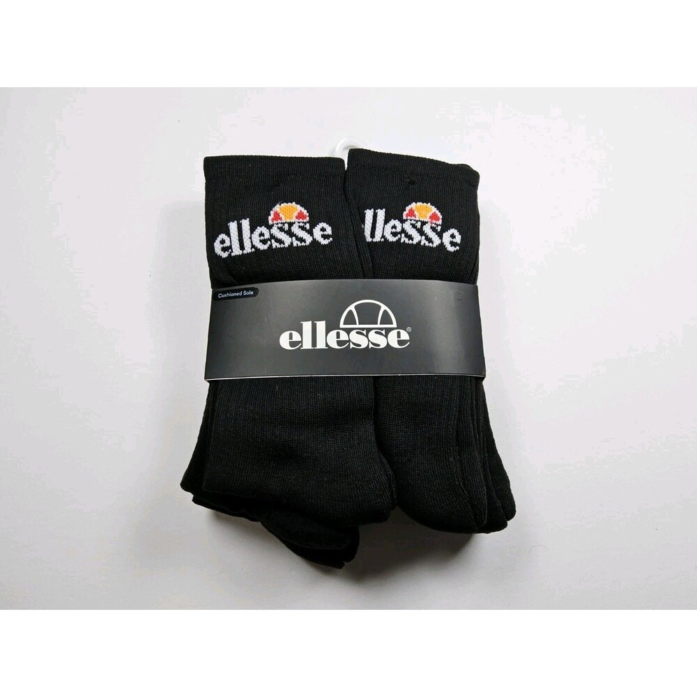 Ellesse Men’s Romuno Sport Crew 6 Pack Socks Size UK 12-14